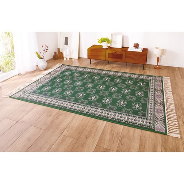 「エスニック柄プリントはっ水カーペット（カーペット）」｜詳細画像