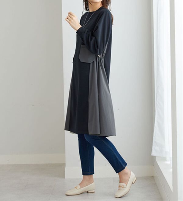 BELLUNA（ベルーナ）の「配色切替ポケットデザインワンピース（その他ワンピース）」｜詳細画像