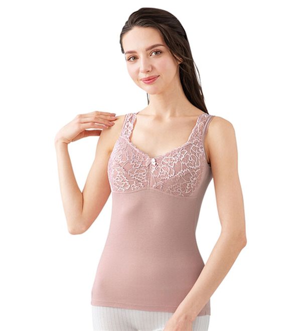 「【７色組】オーガニック綿１００％ブラキャミ（肌着・インナーウェア）」｜詳細画像