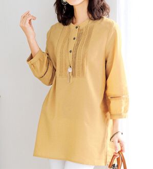 ルフラン（ルフラン）の「ピンタックブラウス（ブラウス）」｜イエロー