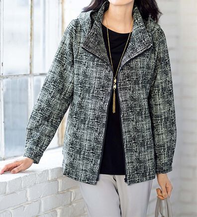 ルフラン（ルフラン）の「ツイード調ジャケット＜カーレン＞（ブルゾン）」