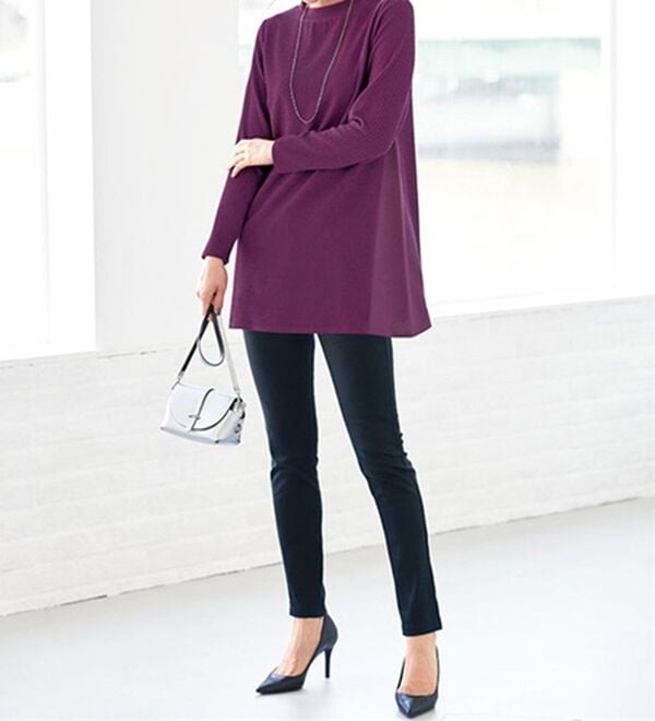 BELLUNA（ベルーナ）の「錯覚細見せ！テンセル（ＴＭ）繊維混チュニック（チュニック）」｜詳細画像