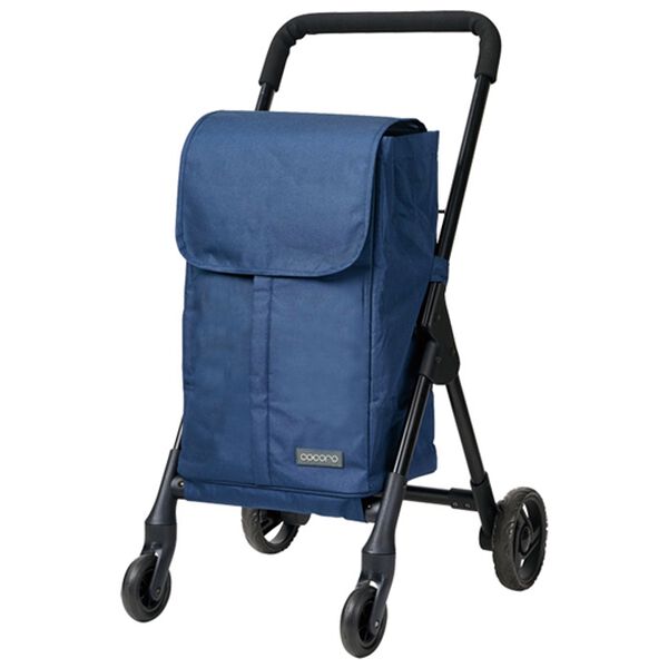 「前押しタイプ４輪カート（その他日用品・趣味雑貨）」｜ネイビー