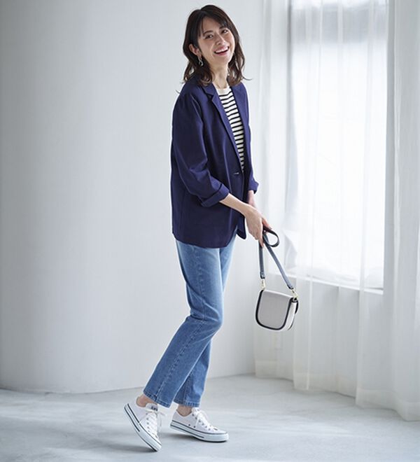 BELLUNA（ベルーナ）の「涼しげサッカー素材ウォッシャブルサマージャケット（その他ジャケット）」｜詳細画像