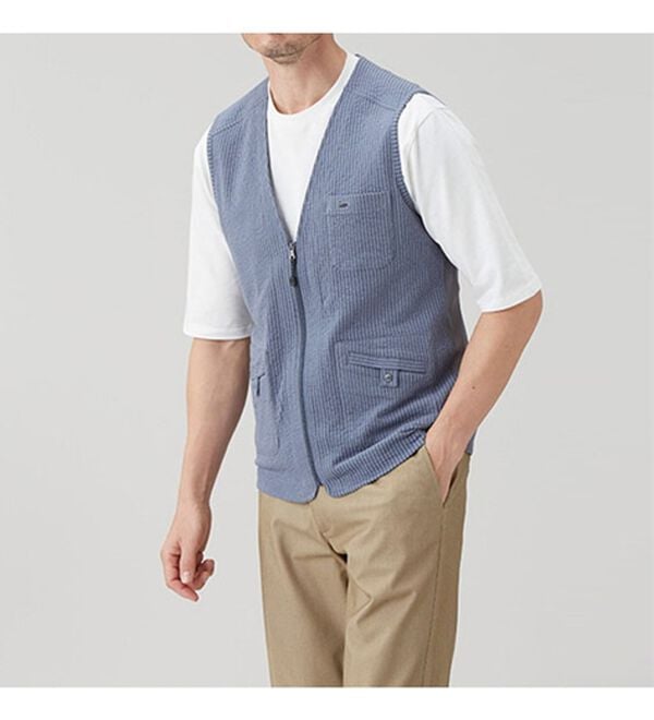 「＜デコイ＞お洒落な多ポケットベスト（メンズベスト）」｜詳細画像
