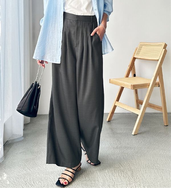 GeeRA（ジーラ）の「３タックワイドパンツ（フルレングスパンツ）」｜詳細画像