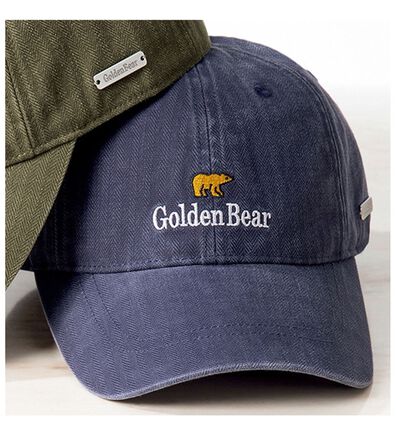 「＜ゴールデンベア＞上質素材のヘリンボーンキャップ（メンズ帽子）」