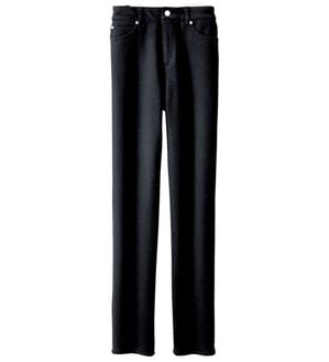 BELLUNA（ベルーナ）の「裏ベロアストレッチデニムパンツ（フルレングスパンツ）」｜黒