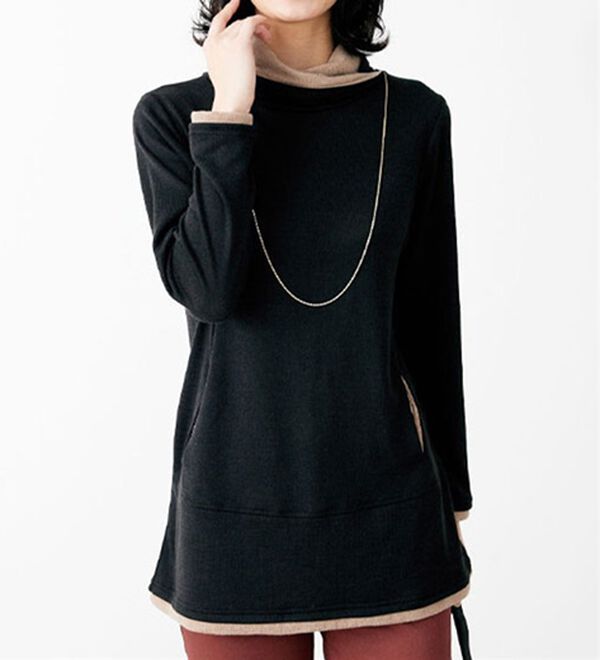 BELLUNA（ベルーナ）の「衿デザイン配色チュニック（チュニック）」｜詳細画像