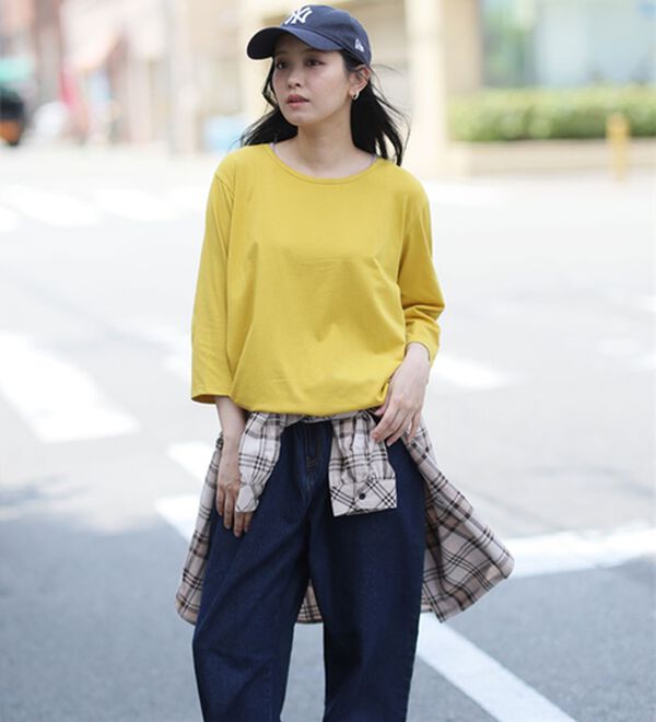 A HAPPY MARILYN（アハッピーマリリン）の「【Ｍ～８Ｌ】長袖・七分袖・半袖 コクーン シルエット チュニック（チュニック）」｜詳細画像