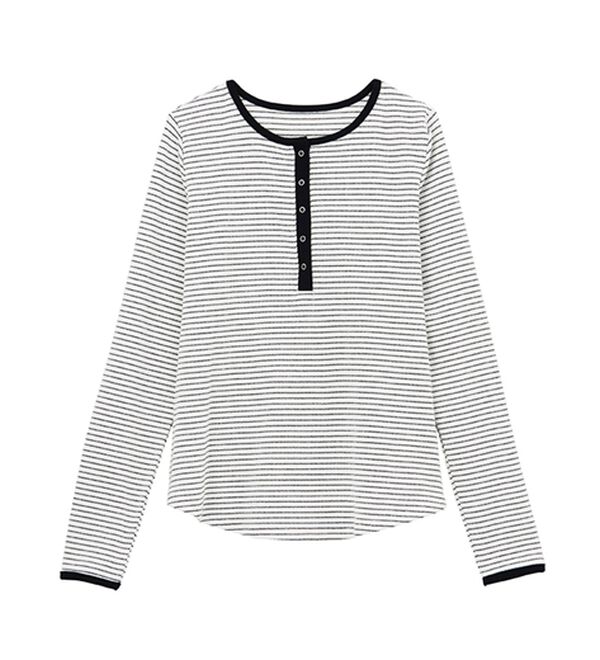 RANAN（ラナン）の「ヘンリーネックワッフルロンＴ（カットソー）」｜詳細画像