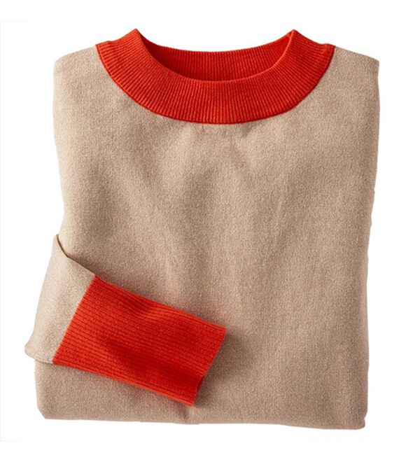 BELLUNA（ベルーナ）の「ラメ入り配色ニットプルオーバー（ニット・セーター）」｜詳細画像