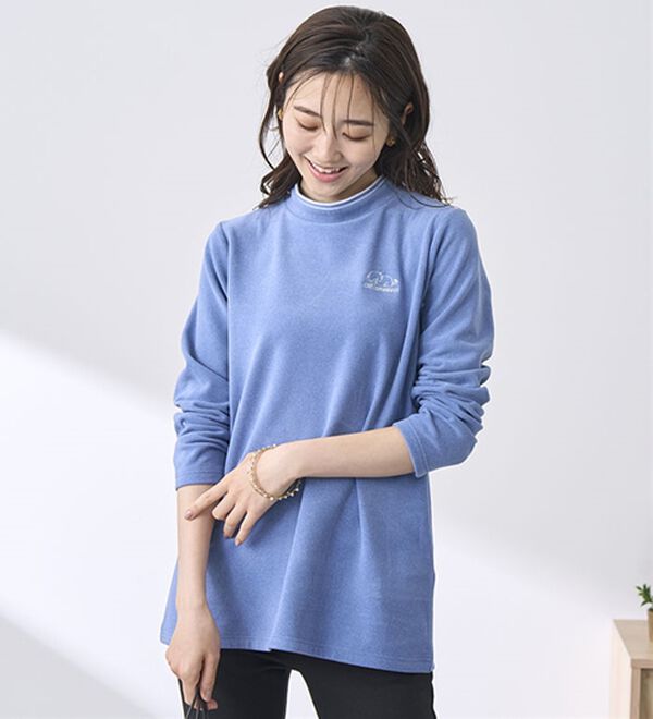 BELLUNA（ベルーナ）の「ふんわりなめらかネコちゃん刺しゅうチュニック（チュニック）」｜詳細画像