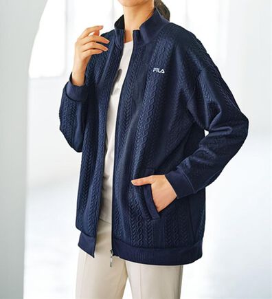 BELLUNA（ベルーナ）の「＜ＦＩＬＡ＞ケーブル柄中わたジャケット（その他ジャケット）」