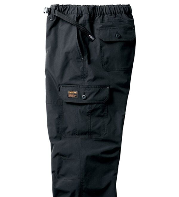「＜アウトドアプロダクツ＞裏フリースカーゴパンツ（メンズカーゴパンツ）」｜ブラック