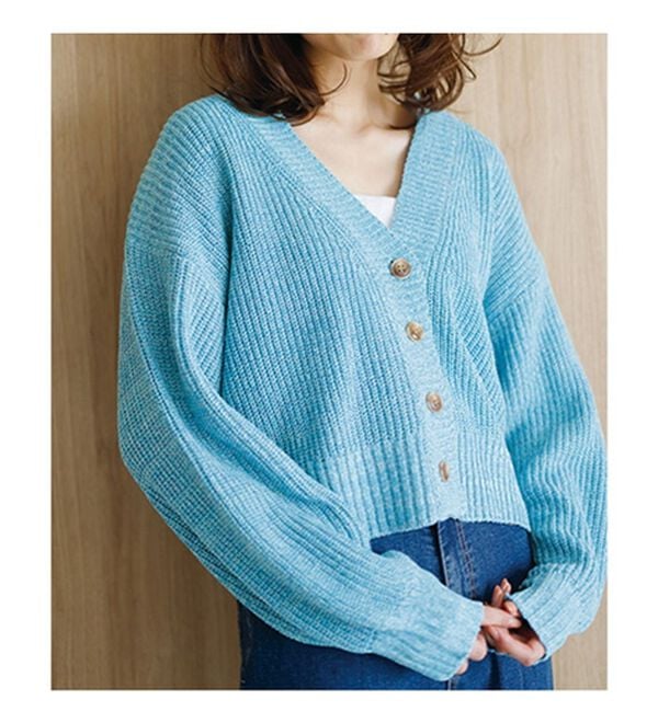 RANAN（ラナン）の「＜エコ素材＞カラーミックスニットカーディガン（ニットカーディガン）」｜詳細画像