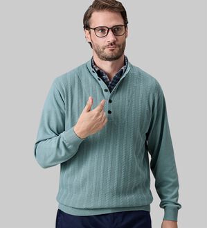 「【３枚組】楽々お洒落見えダブル衿セーター（メンズシャツ）」｜詳細画像