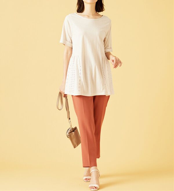 BELLUNA（ベルーナ）の「ヒンヤリ！サイドレース切替チュニック（チュニック）」｜詳細画像