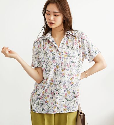 BELLUNA（ベルーナ）の「エアリーツイル裾タックシャツチュニック（チュニック）」