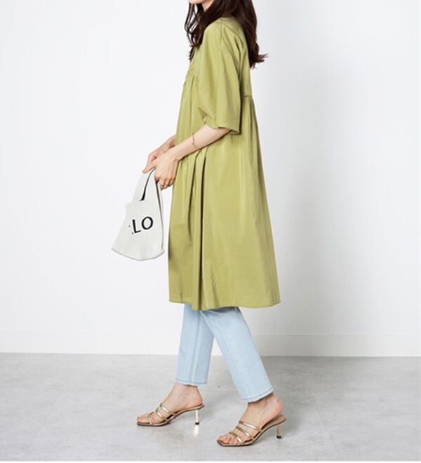 BELLUNA（ベルーナ）の「レース使いフレアーシルエットワンピース（チュニックワンピース）」｜詳細画像