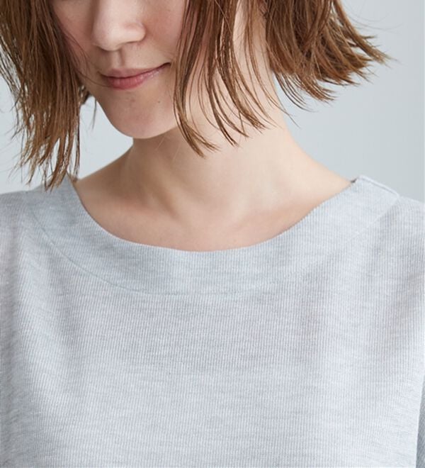 BELLUNA（ベルーナ）の「ラメ調素材シャツフェイクチュニック（チュニック）」｜詳細画像