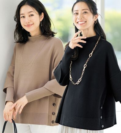 ルフラン（ルフラン）の「【２色組】すっきり見せ＊重ね着風ニット（ニット・セーター）」