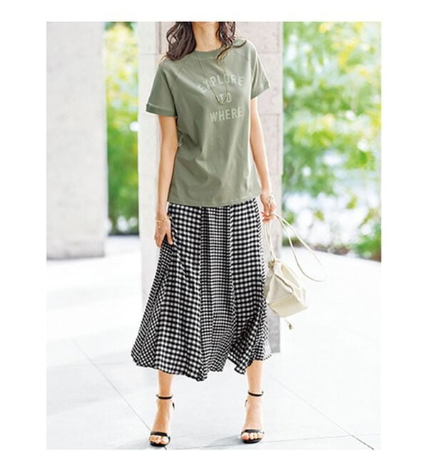 BELLUNA（ベルーナ）の「裾切替デザインフレアースカート（ひざ丈スカート）」｜詳細画像