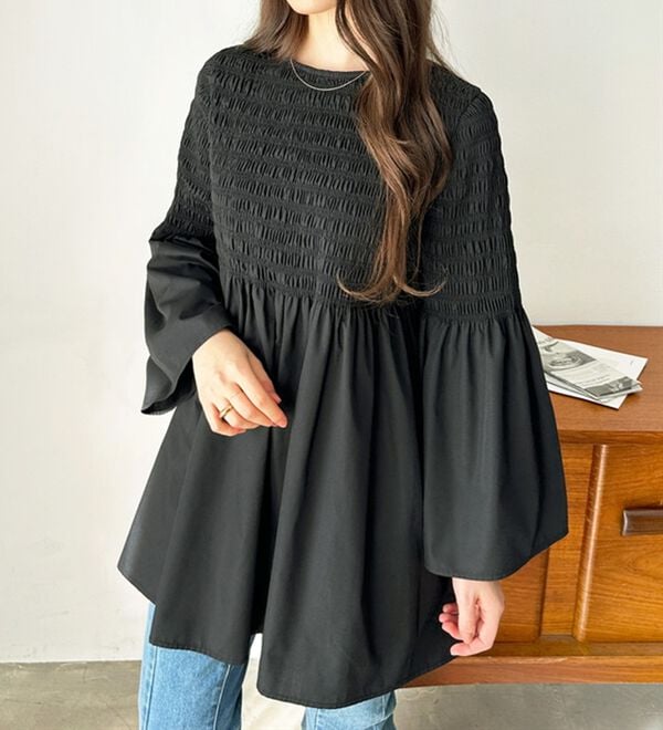 バックリボンシャーリングブラウス - ベルーナ【公式】 