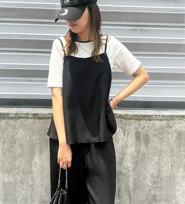 GeeRA（ジーラ）の「セットアップ風キャミソールサロペット（オールインワン）」｜詳細画像