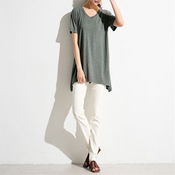RANAN（ラナン）の「ひんやり！レディゆるシルエットＴシャツ（カットソー）」｜詳細画像