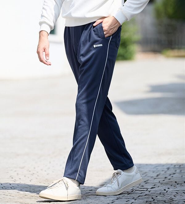 「【３本組】＜ケー・スイス＞吸汗速乾！ワッフルジャージパンツ（メンズフルレングスパンツ）」｜詳細画像
