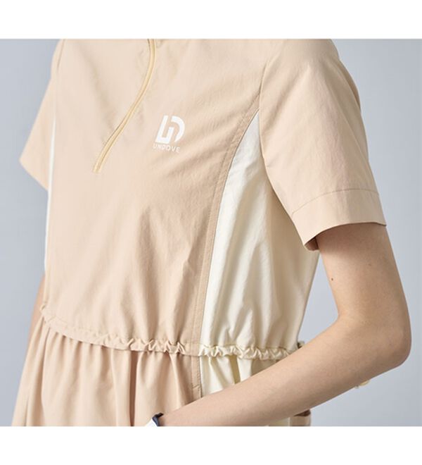 BELLUNA（ベルーナ）の「はっ水！配色ギャザーワンピース【UNDOVE】（その他ワンピース）」｜詳細画像