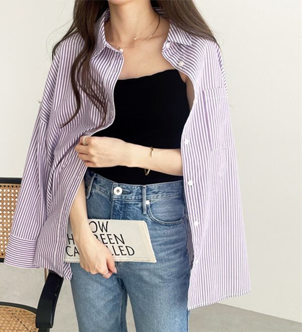 GeeRA（ジーラ）の「アソート柄オーバーサイズシャツ（シャツ）」｜詳細画像