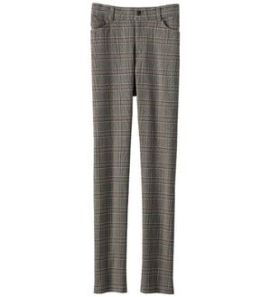 BELLUNA（ベルーナ）の「美脚ストレッチ裏起毛パンツ（フルレングスパンツ）」｜グレンチェック