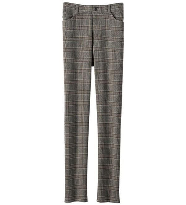 BELLUNA（ベルーナ）の「美脚ストレッチ裏起毛パンツ（フルレングスパンツ）」｜グレンチェック