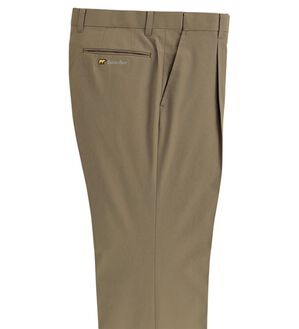 「＜ゴールデンベア＞しわになりにくい綿タッチスラックス（メンズスラックス）」｜ブラウン