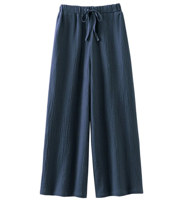 LAVIENNE（ラヴィエンヌ）の「楊柳ガーゼチュニックブラウス・ワイドストレートパンツ(別売)（チュニック）」｜詳細画像