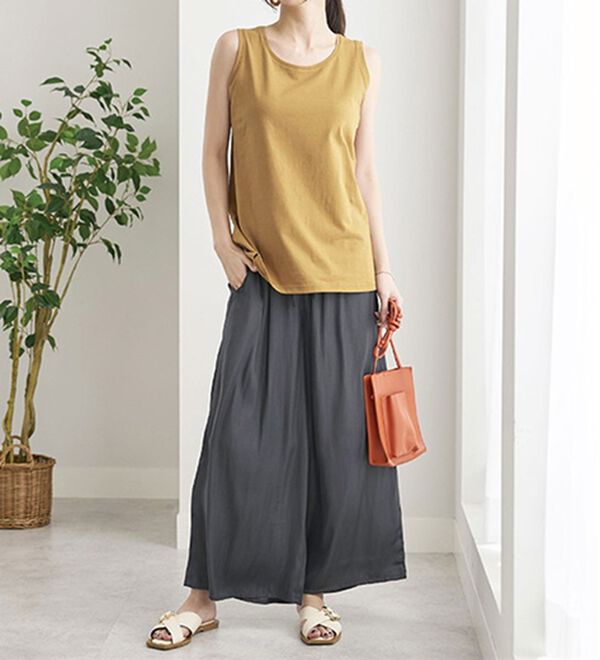 BELLUNA（ベルーナ）の「ヒンヤリ綿１００％大人顔タンクトップ（タンクトップ・キャミソール）」｜詳細画像