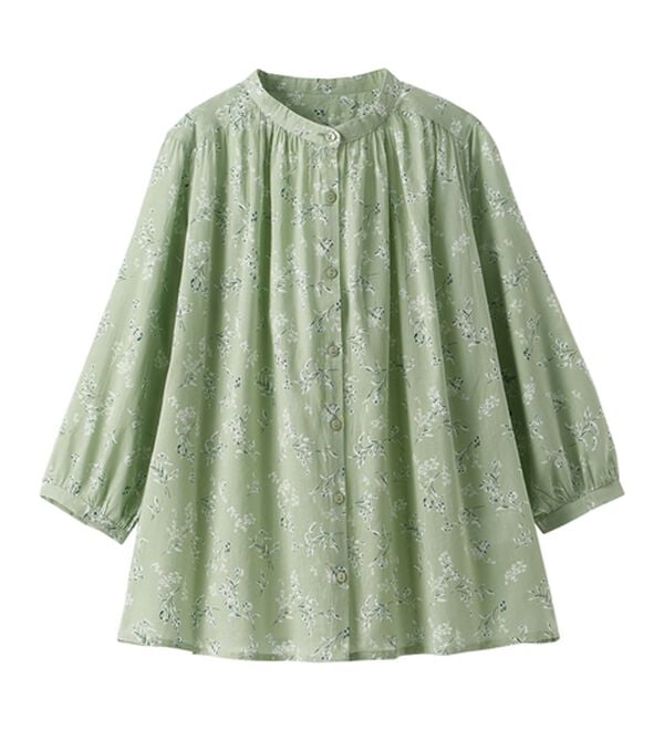 BELLUNA（ベルーナ）の「綿100％ギャザーデザインブラウス（ブラウス）」｜詳細画像