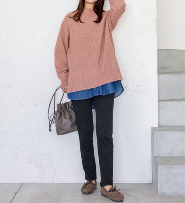 BELLUNA（ベルーナ）の「【あったか仕様♪】すっきり見え！裏ファーパンツ（フルレングスパンツ）」｜詳細画像