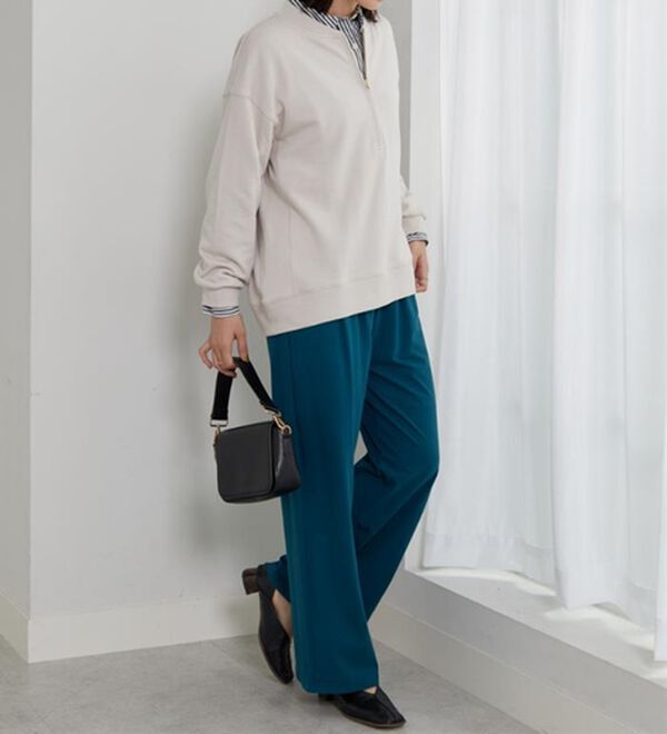 BELLUNA（ベルーナ）の「着心地楽々！綿１００％イージーパンツ（ワイドパンツ・ガウチョ）」｜詳細画像