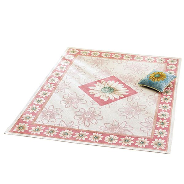 「イタリア製ジャカード織カーペット「マルゲリータ」（ラグ）」｜ピンク