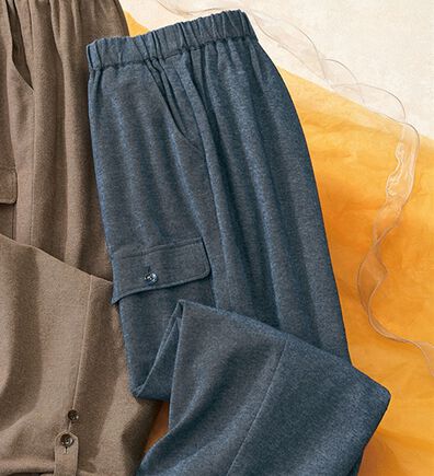ルフラン（ルフラン）の「＜ｆｕ－ｕ＞綿１００％　両面起毛裾デザインパンツ（その他パンツ）」