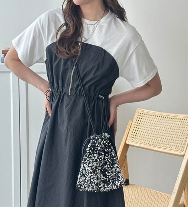 GeeRA（ジーラ）の「ハーフジップビスチェドッキングワンピース（その他ワンピース）」｜詳細画像