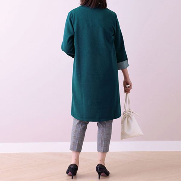 BELLUNA（ベルーナ）の「ボーダージャカードチュニックワンピース（チュニックワンピース）」｜詳細画像