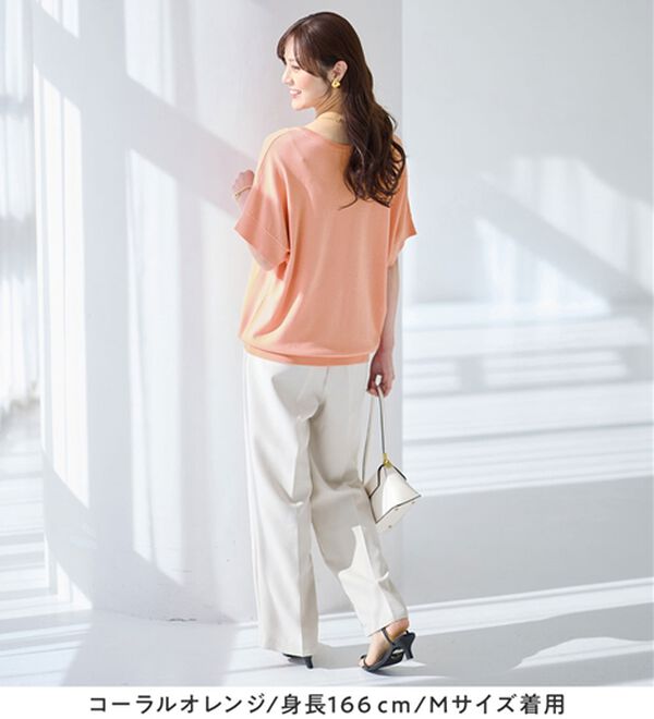 alotta（アロッタ）の「ゆるっと涼やかＶネックプルオーバー（ニット・セーター）」｜詳細画像