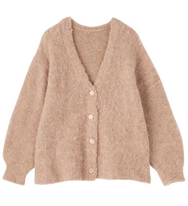 GeeRA（ジーラ）の「ブークレミックスシャギーカーディガン（ニットカーディガン）」｜詳細画像