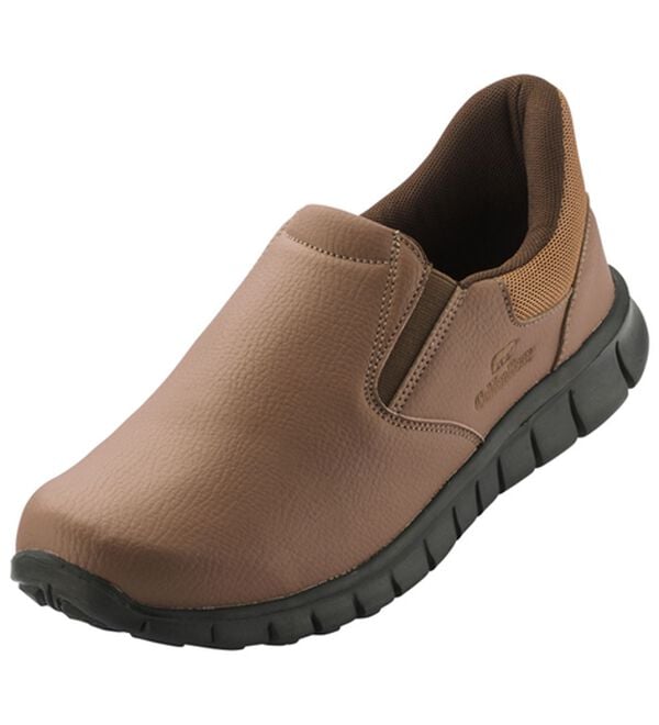 「＜ゴールデンベア＞かがまずラクチン！スポッとウォーキング（メンズスニーカー）」｜スリッポンキャメル