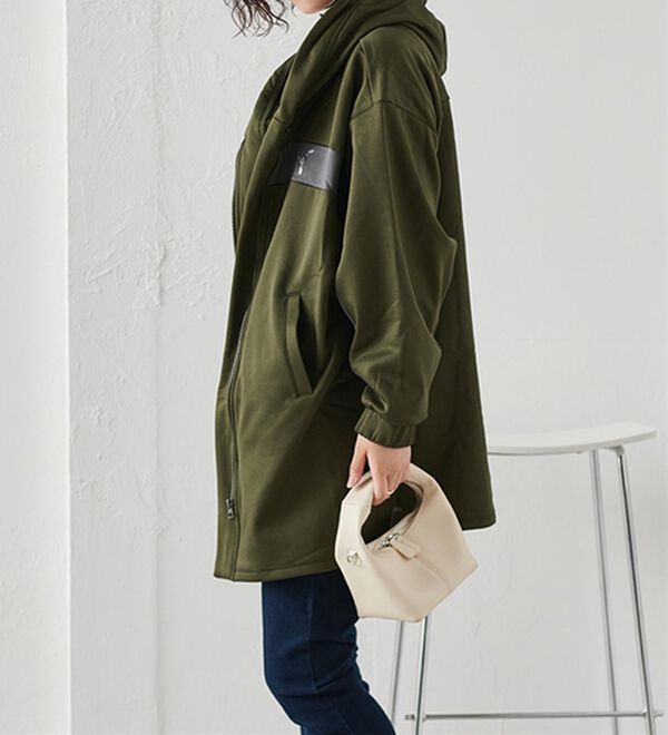 RANAN（ラナン）の「＜ｐｕｍａ＞ワンライン　フリースフーディ（ハーフコート）」｜詳細画像