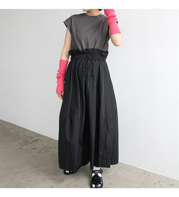 GeeRA（ジーラ）の「ウエストドロストドッキングワンピース（ドッキングワンピース）」｜詳細画像